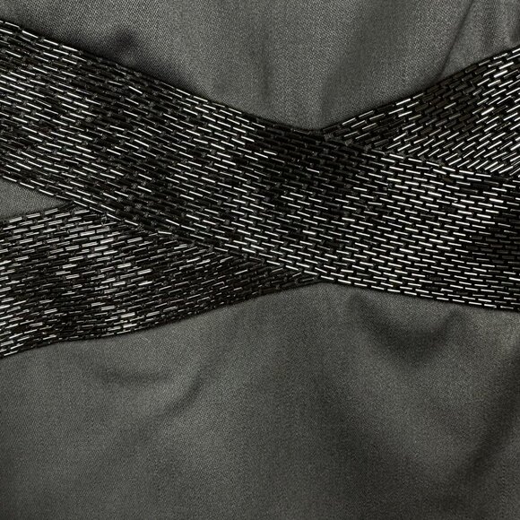 Ann Klein Black Sequioned Stretch Business Dress 4 - Picture 6 of 12